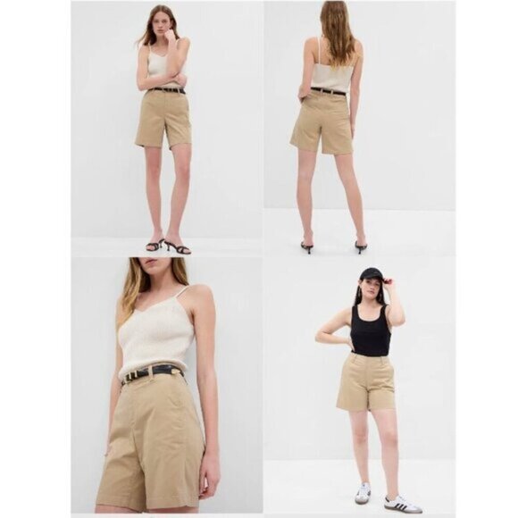 Gap Tan Boyfriend Khakis Shorts​​​​ - Picture 1 of 12